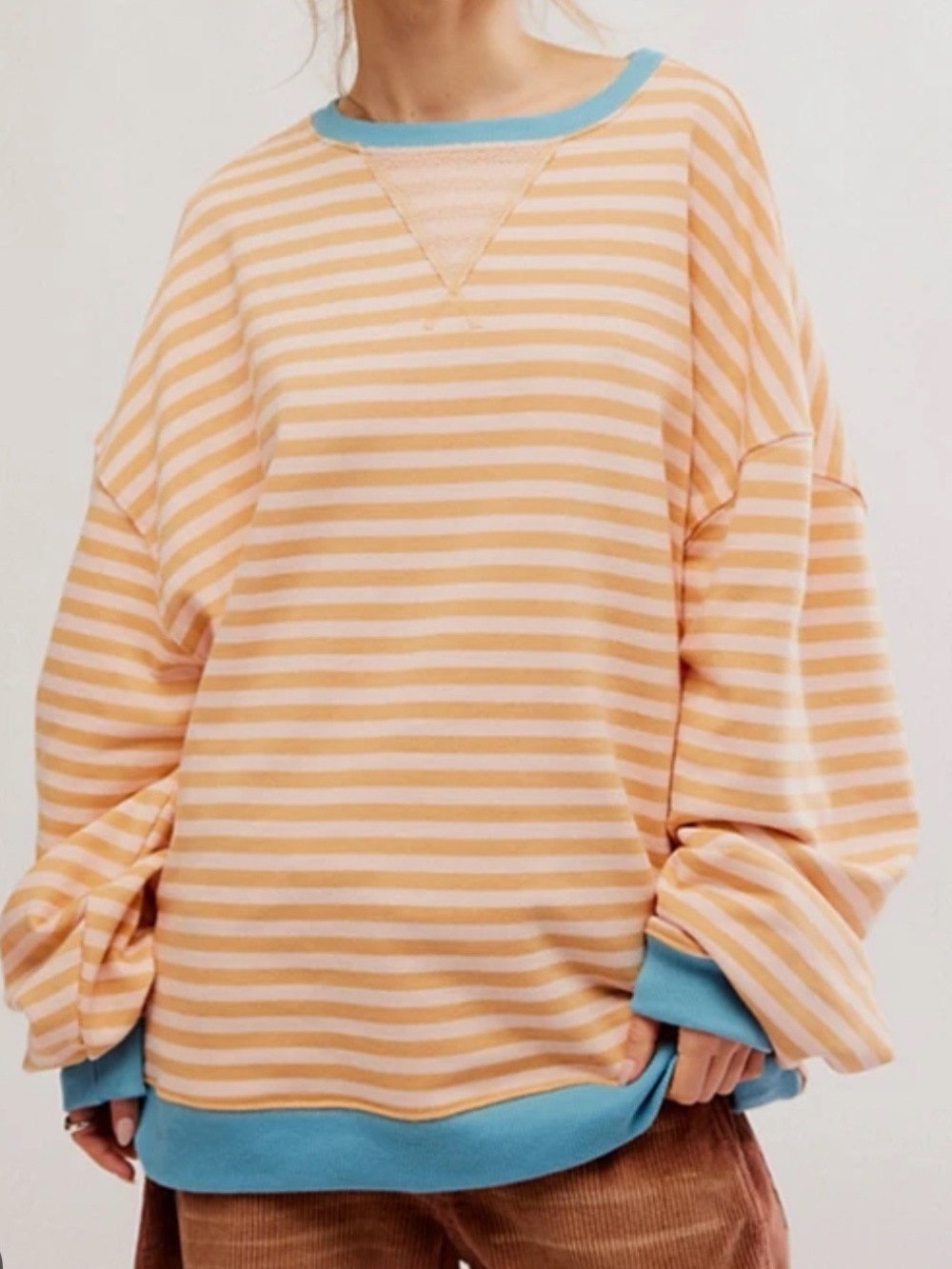 We the Free Striped Crewneck